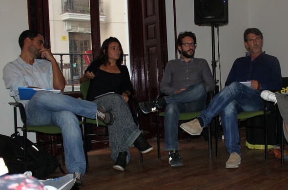 De izquierda a derecha: Manuel Sobrino, Anna Surinyach, Fernando G. Calero, Miguel Ángel Rodríguez. Foto: Jon Bradburn.